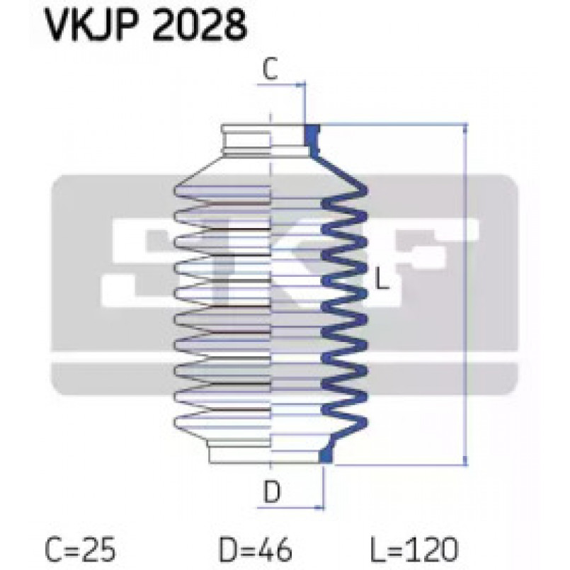 VKJP 2028 SKF - Пильовик привідного валу